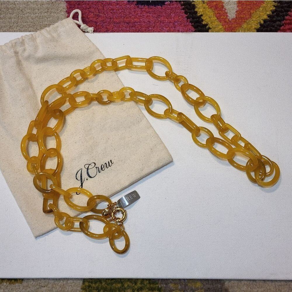 J. Crew orange long‎ necklace
